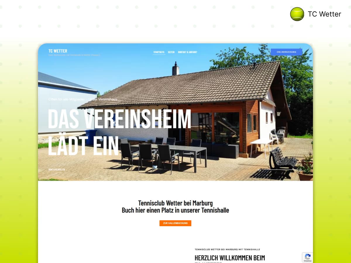 TC Wetter Website Screenshot